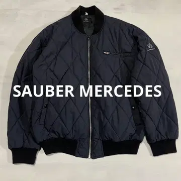 레어 SAUBER MERCEDES 레이싱 자켓 로고 자수 MA-1