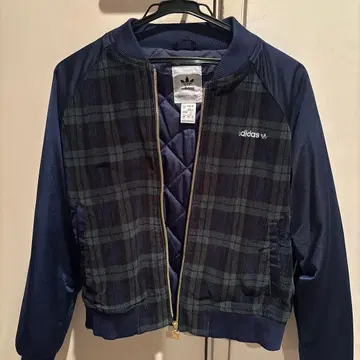 adidas 체크 무늬 퀼팅 자켓 S