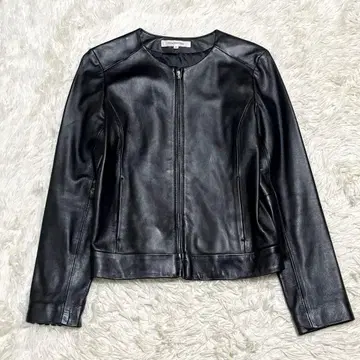 미사용급 내추럴 뷰티 베이직 가죽 자켓 양가죽 현행