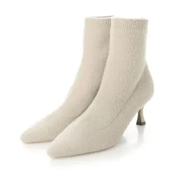 [ EVOL 이볼 ] 니트 포인티드 부츠 아이보리 LL 사이즈