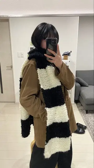 머플러 보더 머플러 보더 손뜨개질 머플러 핸드메이드