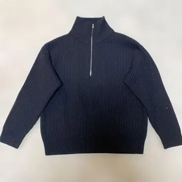 GALERIE VIE/하프 지퍼/니트/블랙