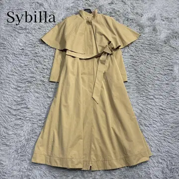 2024년 시빌라 정가 10만 케이프 디자인 스탠드 카라 코트 베이지 M