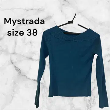 Mystrada 마이 스트라다 오프숄더 니트 스웨터 그린