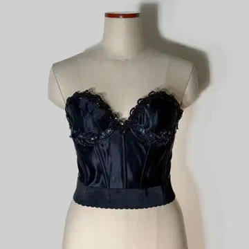 미국 빈티지 의류 뷔스티에 코르셋 블랙 스팽글 해외 구제 의류