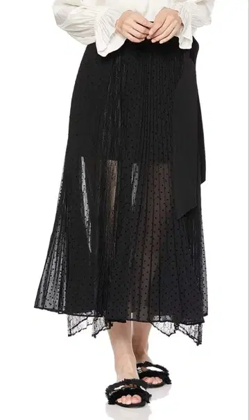 스나이델 플리츠 아지메 스카 숏 팬츠