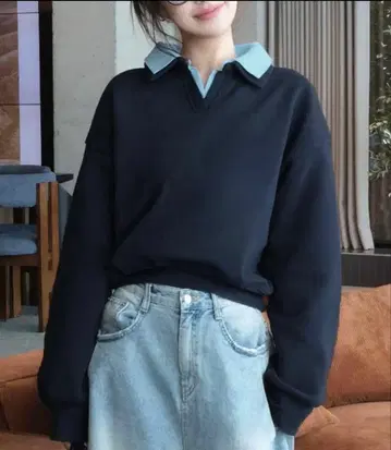 callautia 인기 네이비 폴로 맨투맨