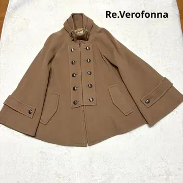 Re.Verofonna 판초 울 코트 베이지 Y2K
