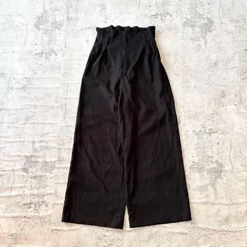 와이드 팬츠 릴랙스 팬츠 블랙 허리밴딩 무지 심플 넉넉한