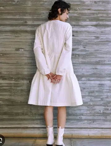 르 쉘 블루 퀼팅 원피스