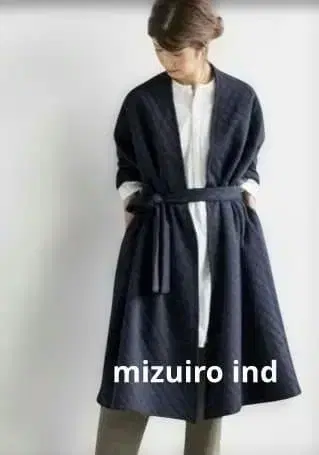 mizuiro ind 미즈이로 인드 충전솜 퀼팅 코트 차콜