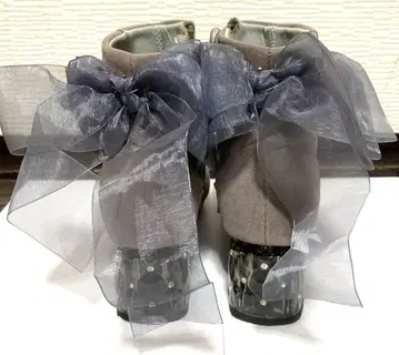 마제스틱 레곤 탈부착 가능한 리본 부츠 차콜 그레이 M