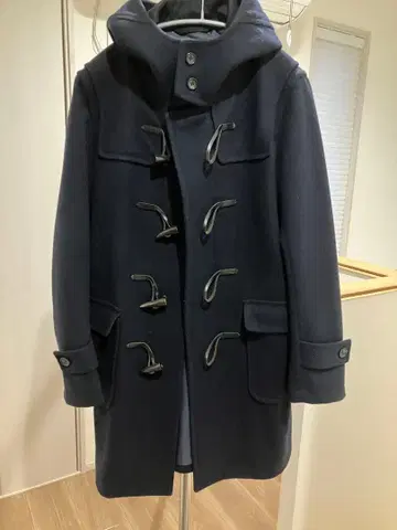 그린 라벨 더플 코트 후드 부착