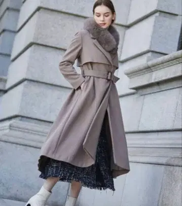 앤드쿠튀르 울 트렌치코트 롱 코트