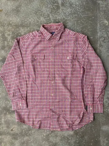 CHAPS 체크 셔츠 L 사이즈 핑크 빨간색 City