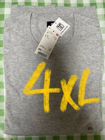 [ 새상품 ] 유니클로 워셔블 크루넥 스웨터 긴팔 그레이 4XL