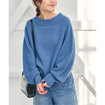 스픽 앤 스팬 보틀넥 돌먼 슬리브 니트