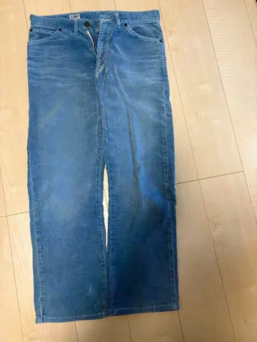 리 라이트 블루 스트레이트 코듀로이