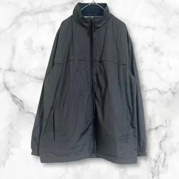 그레이 나일론 자켓 얇은 소재 점퍼 L 상당 심플 경량 넉넉한