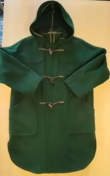 [ Churchill ] 다크 그린 더플 코트 후드 부착 L