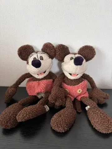 디즈니 PLANE CRAZY 봉제 인형 미키&미니 세트