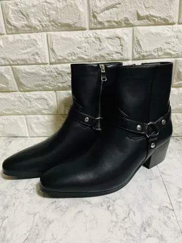 노브랜드 하네스 부츠 44 27.5~28cm 블랙 사이드 지퍼