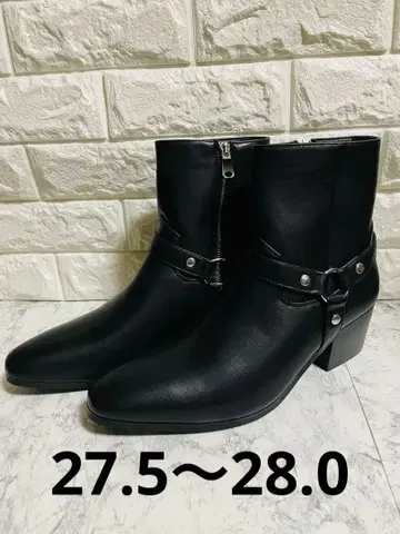 노브랜드 하네스 부츠 44 27.5~28cm 블랙 사이드 지퍼