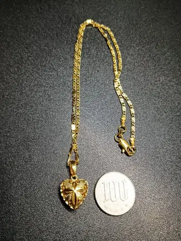 18금 gp 골드 하트형 목걸이