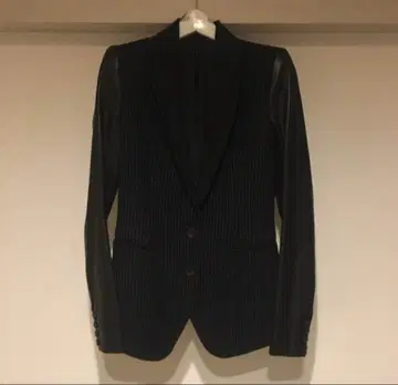 00s L.G.B. leather arm tailored jacket