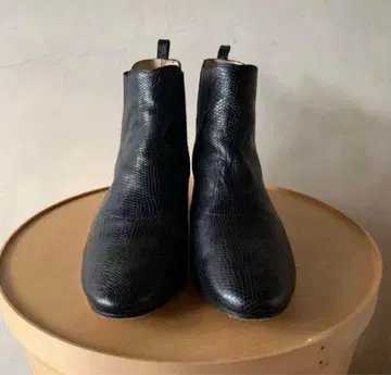 레페토 숏부츠 사이드 고어 부츠 소가죽 블랙