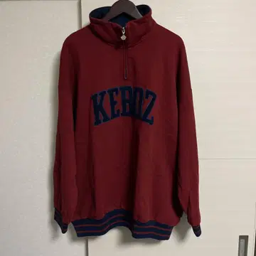 KEBOZ 버건디 하프 지퍼 맨투맨 XXL
