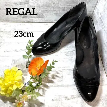 [ 새상품급 ] REGAL 리걸 플래티넘 펌프스 블랙 에나멜 23cm