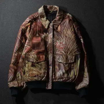 Unknown Vintage 올 패턴 A2 플라이트 자켓 인조 가죽