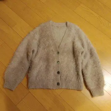 anuans 수리 알파카 니트 가디건