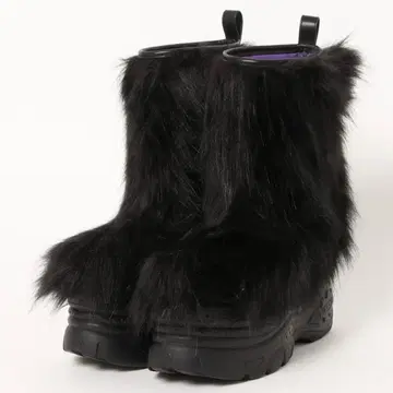 YOSUKE 통굽 인조 모피 숏부츠