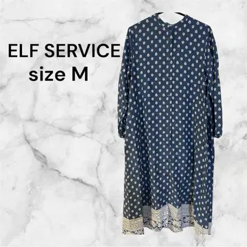ELF+SERVICE 올 패턴 원피스 오가닉 코튼 M