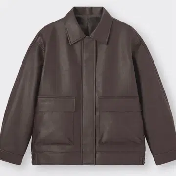 GU 인조 가죽 오버 사이즈 자켓