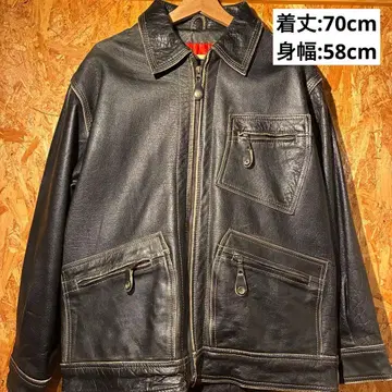 VANGUARD 블랙 가죽 자켓 175cm 착용