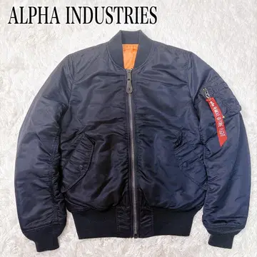 미사용급 알파인더스트리 ma-1 플라이트 자켓 짧은 기장 네이비