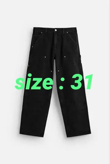 ZARA 자라 스트레이트 핏 카펜터 청바지 더블니