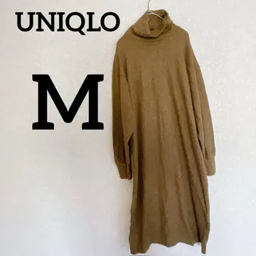 할인 즉시 구매 OK UNIQLO 터틀넥 롱 니트 원피스 M