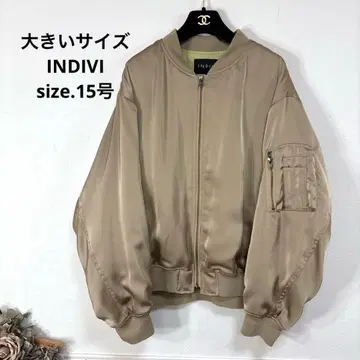 새상품급 빅 사이즈 INDIVI 블루종 ma-1 15호 자유구 쿠미쿄쿠