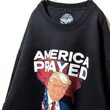 USA제 트럼프 대통령 빅 로고 맨투맨 트레이닝복 블랙 XL 구제 의류