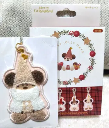 미사용 새상품 ] 디즈니 크리스마스 릴린린 키체인 2025 화이트