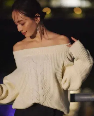 anuans 하이 게이지 케이블 니트 풀오버