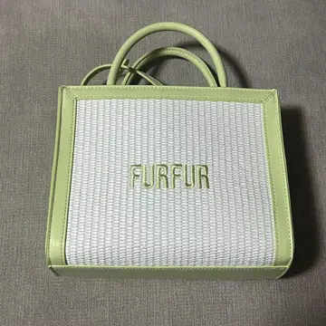 FURFUR 라피아 로고 토트백