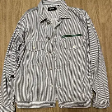 스트라이프 버튼 셔츠 캐주얼