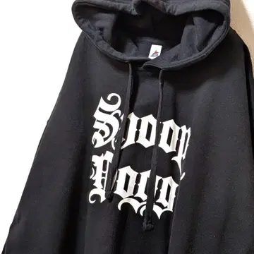 스마트 블랭크 스눕 독 로고 후드 맨투맨 블랙 XL 구제 의류