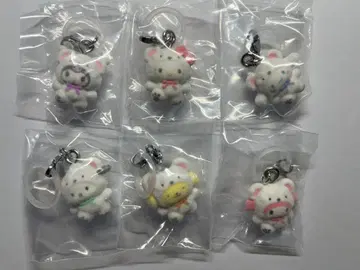 메지루시 액세서리 산리오 캐릭터즈 후와후와 스노우 전 6종 컴프 세트