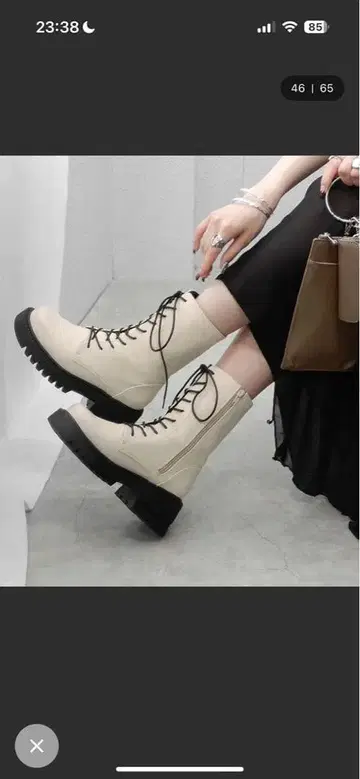 [ alala ] 스퀘어 컴뱃 미들 부츠